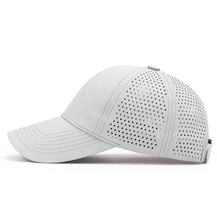 Wholesale Quick-drying Perforated Cap Women's Spring and Summer Sunscreen Soft Top Breathable Sports Travel howing Small Baseball Cap for Men