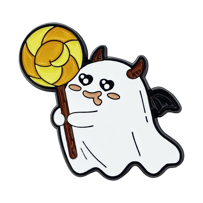 Wholesale Cute Cartoon  Brooch Pin Ghost Pumpkin Wizard Hat Zinc Alloy Baked Paint Party Accessory MOQ≥2