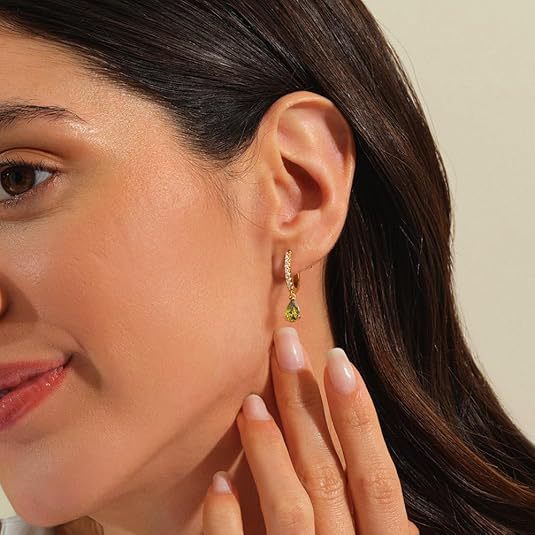 Wholesale Earrings with simple zircon water droplet earrings and micro inlaid zircon earrings