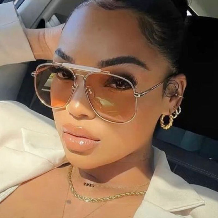 Wholesale Women's metal framed sunglasses, internet famous sunglasses, same style sunglasses