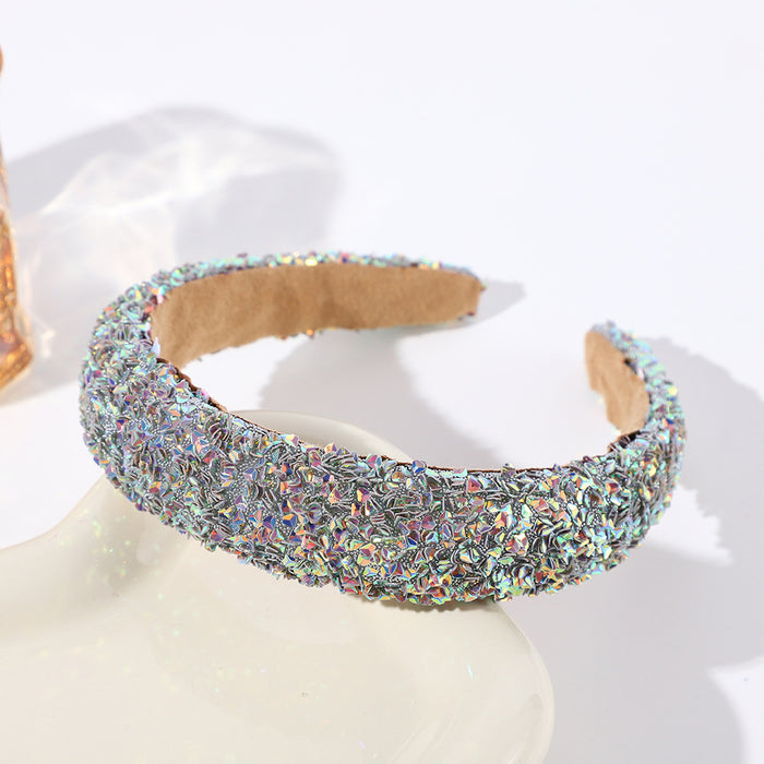 Wholesale Amazon' s Hottest Baby' s Breath Full of Sparkling Diamond Headbands with The star-shaped diamond headband is elegant and versatile,  showing a high-end feeling headband hair accessory