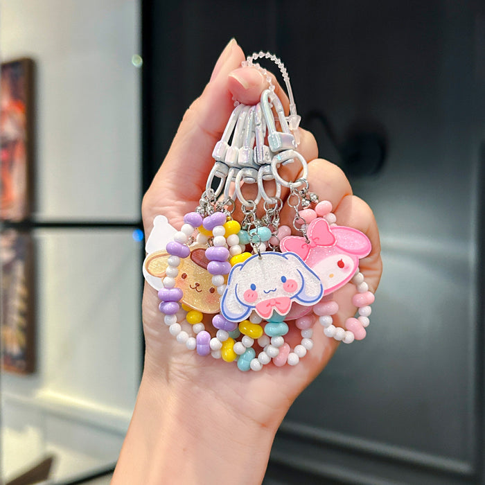 Wholesale Handmade Beaded Cute Mobile Phone Chain  Accessories  Bracelet Keychain Pendant