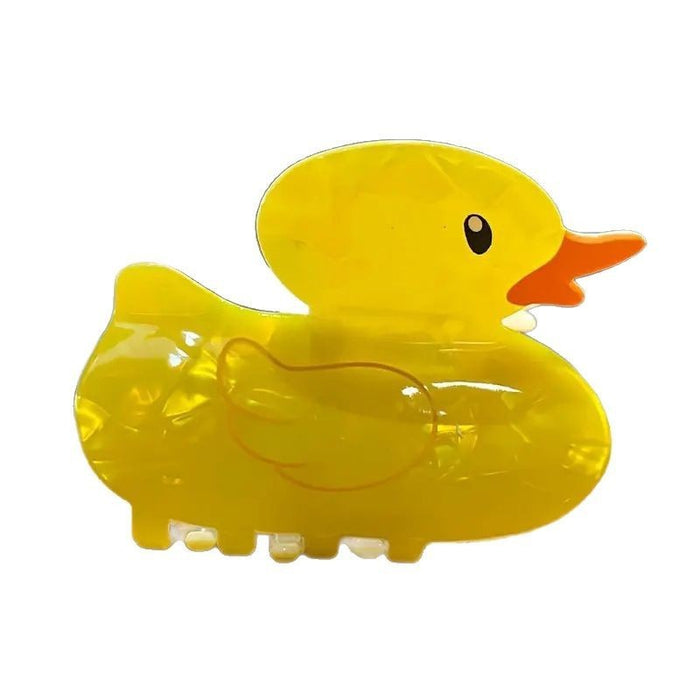Wholesale Fun Duck Clip Cartoon Animal Hair Clip Creative Little Yellow Duck Shark Clip Cute Ponytail Clip Personalized Headwear