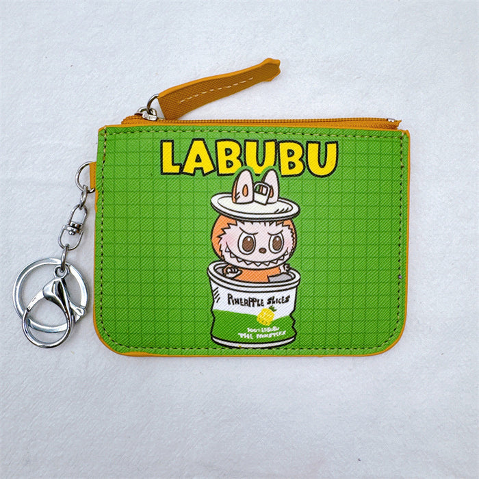 Wholesale 3pcs Cartoon forest elf card holder coin purse integrated with keychain pendant small elf card holder coin purse loose wallet