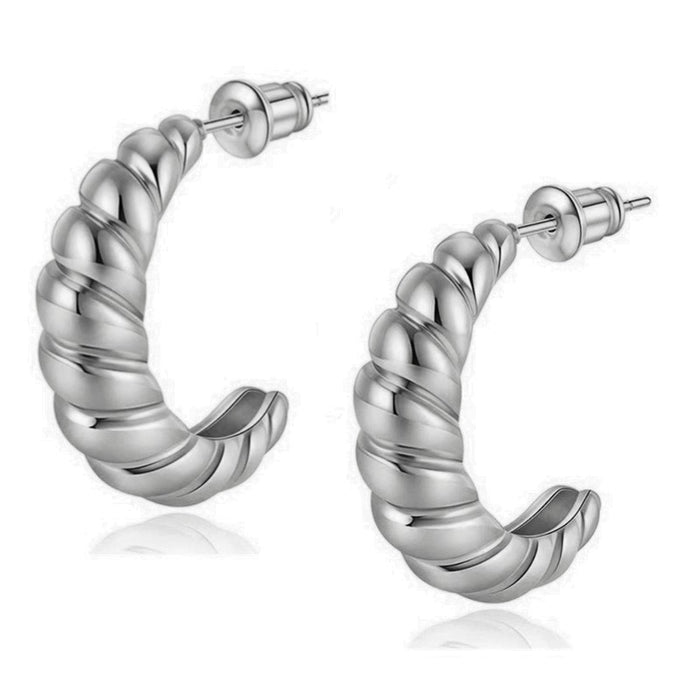 Wholesale Stainless steel geometric simple C-shaped earrings titanium steel design earrings earrings wholesale