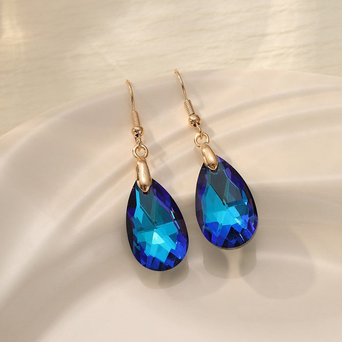 Wholesale Drop-shaped Inlaid Cat's Eye Earrings