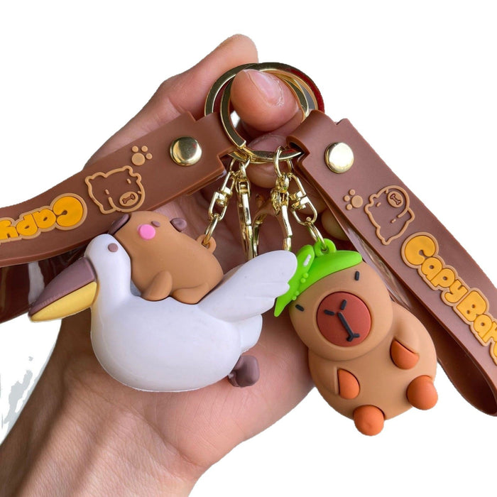 Wholesale Keychain Cute Dolphin Doll Bag Pendant Car Keychain Doll Machine Small Gift Wholesale