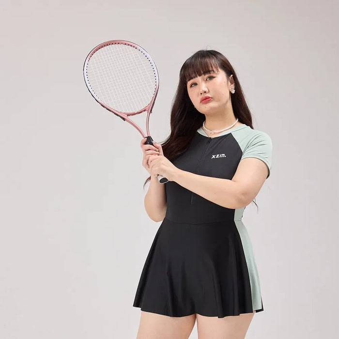 Wholesale Swimsuit one-piece flat leg pants, conservative one-piece hot spring swimsuit