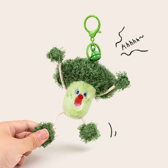 Wholesale Pull Scream Blue Flower Vegetable Plush Keychain