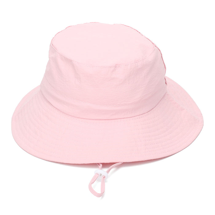 Wholesale Everyday Kids Bucket Hat Solid Light Pink Sun Protection Windproof for 2-6 Years Boutique Resale