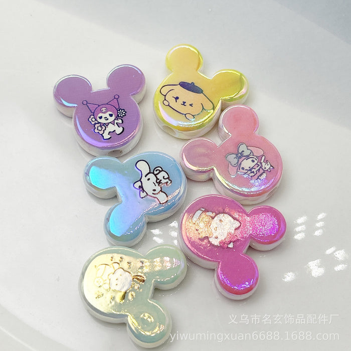 Wholesale 200PCS Electroplated Resin Cartoon Beads JDC-BDS-MingXuan005