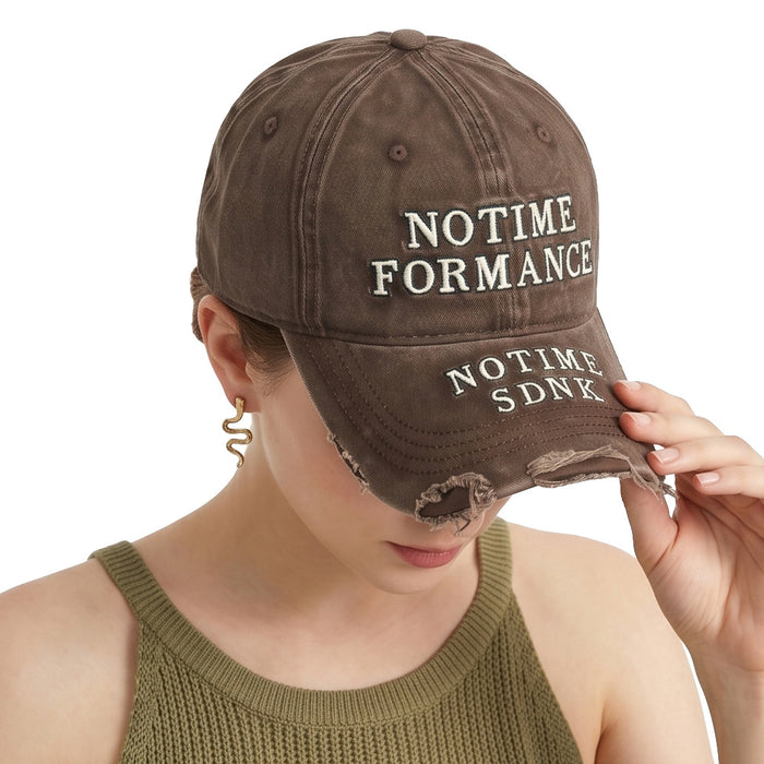 Wholesale Chic Vintage Baseball Cap with Letter Embroidery Sun Protection Unisex Summer Gift