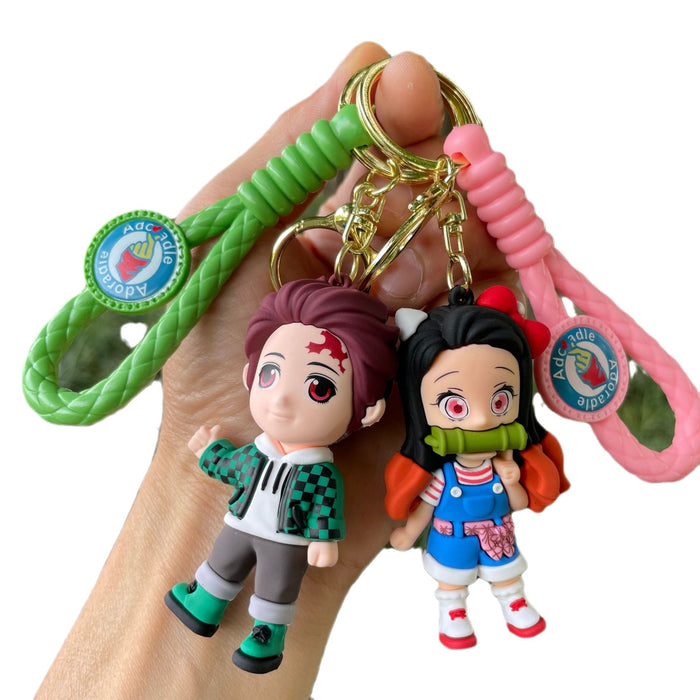 Wholesale Keychain cartoon doll, car keychain, backpack pendant, small gift