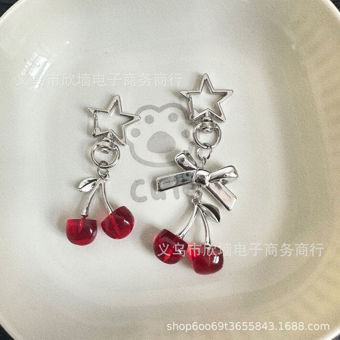 Wholesale Cute and exquisite 3D cherry keychain