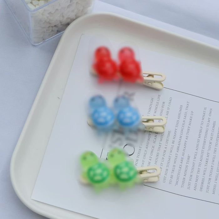 Wholesale  cartoon luminous little turtle hairpin mini hairpin hairpin