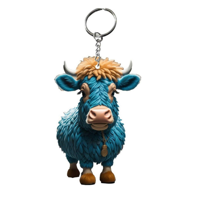 Wholesale Acrylic Cartoon Yak Keychain JDC-KC-HuiWen005