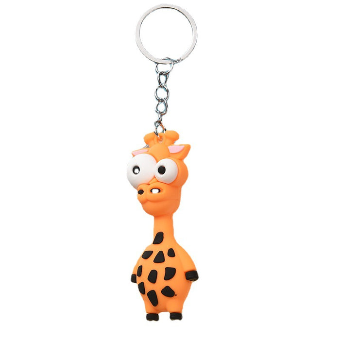 Wholesale 10PCS Cartoon Big Eye Animal Doll Keychain JDC-KC-AQing006