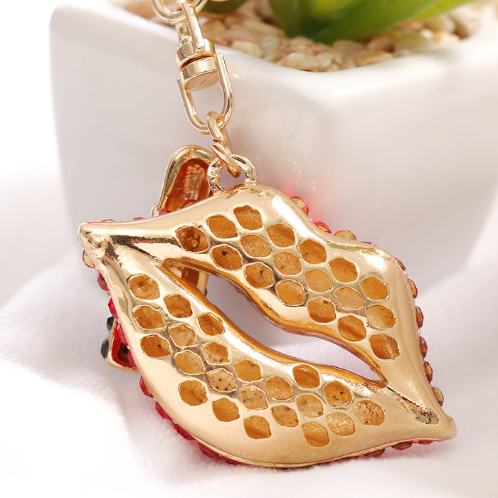 Wholesale Diamond Lip Alloy Keychain JDC-KC-ChaoK042