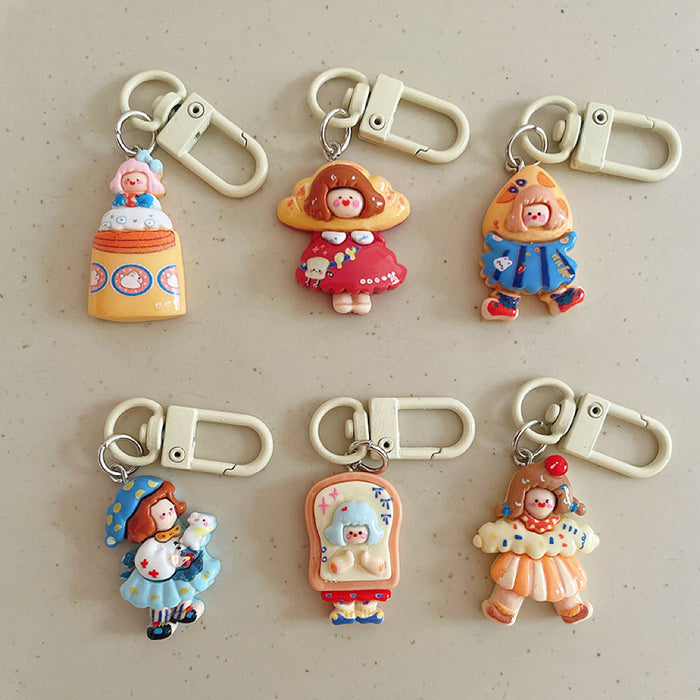 Wholesale Keychain pendant, student cartoon backpack hanging accessory