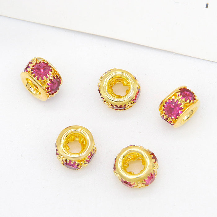 Wholesale 50pcs pack Five Large Diamond Copper Beads JDC-BDS-NanT003