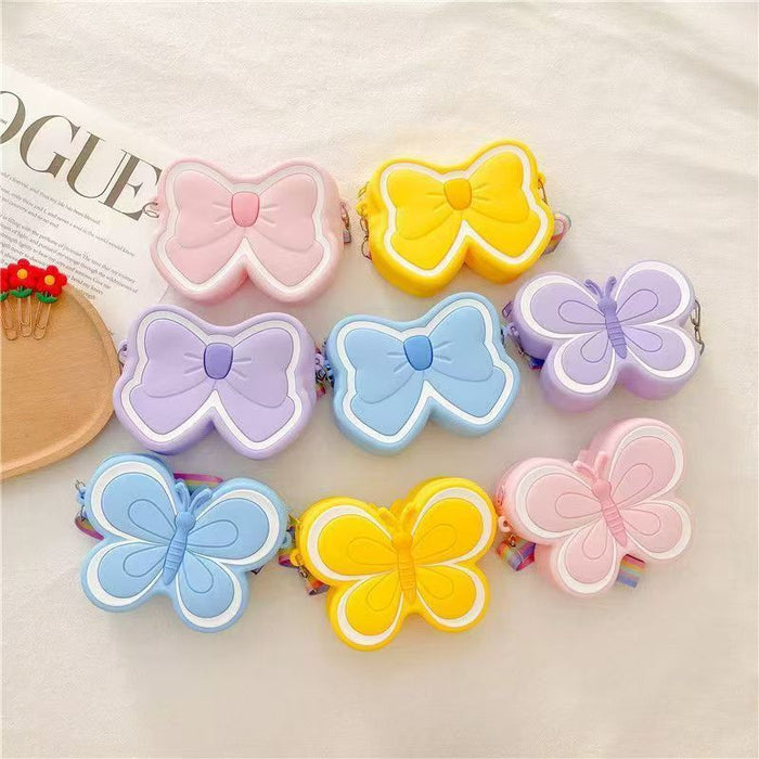 Wholesale Cartoon Butterfly Decompression Silicone Bag Children' s wallet