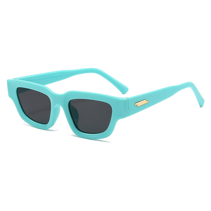 Wholesale New Transparent Small Box Sunglasses Trendy Personalized Sunglasses Retro Brown Sunglasses Wearing Sunglasses