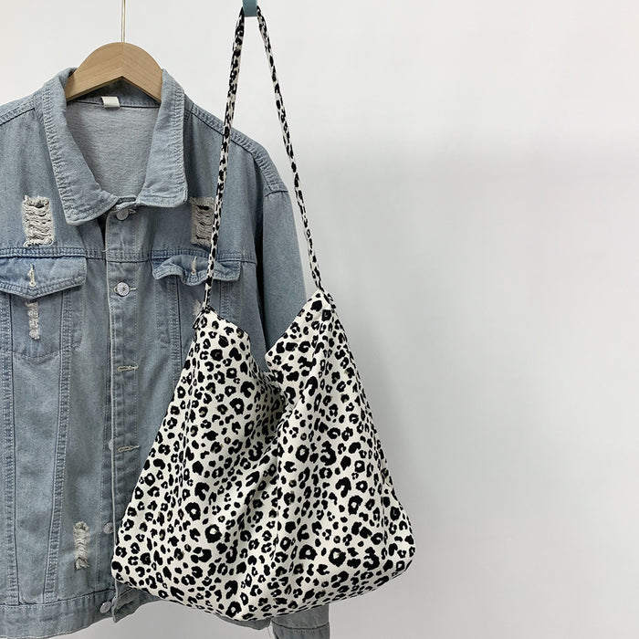 Wholesale Diagonal cross bag, large capacity single shoulder shopping bag, fashionable canvas bag