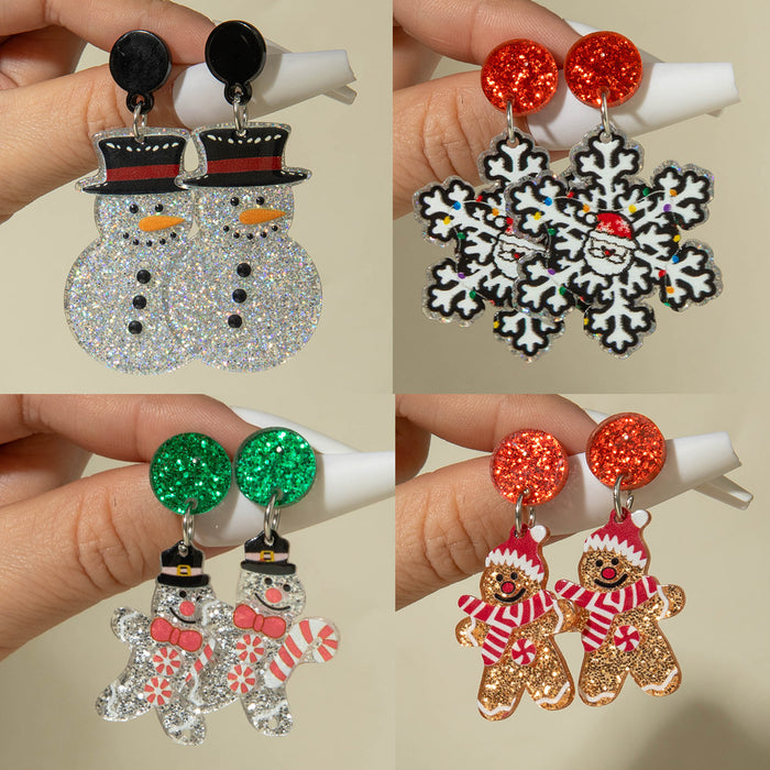 Wholesale Simple and unique acrylic Christmas earrings