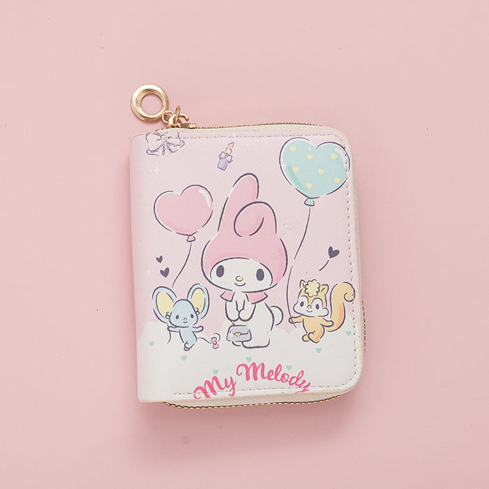 Wholesale Girls'  pink series cute cartoon print student wallet