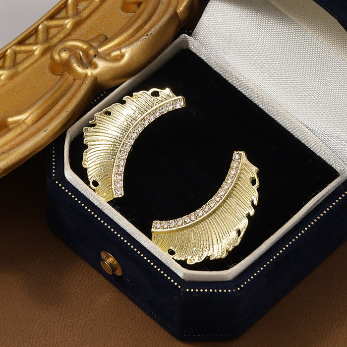 Wholesale leaf earrings women's niche design earrings