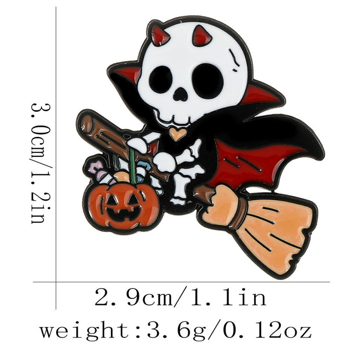 Wholesale Alloy Cartoon Brooch Ghost Skull Pumpkin Pin Fashion Accessory For Resale