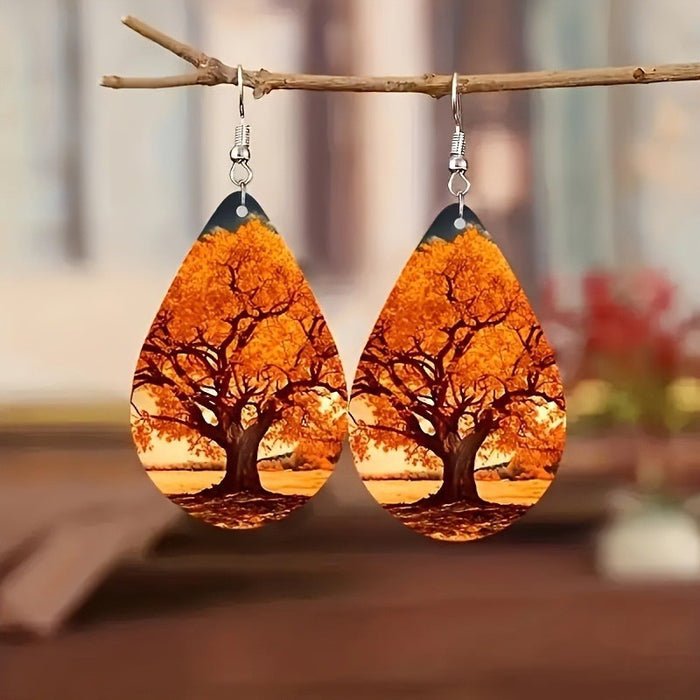 Wholesale Bohemian Water Drop Acrylic Earrings Fashion Jewelry Accessory Gift MOQ≥2