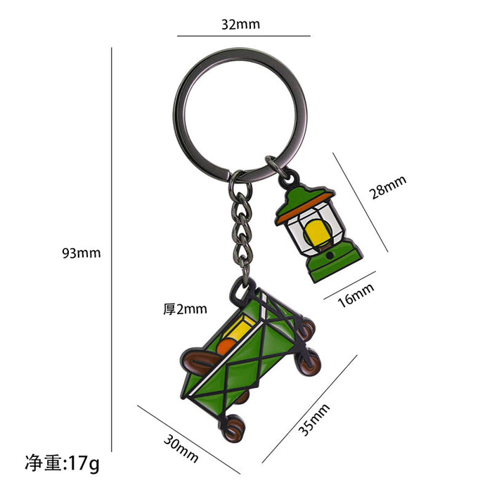 Wholesale Camping Equipment Metal Small Pendant  Keychain