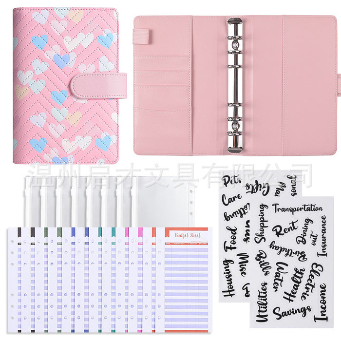 Wholesale Pu Notebook Cash Budget Loose-Leaf Financial Notebook