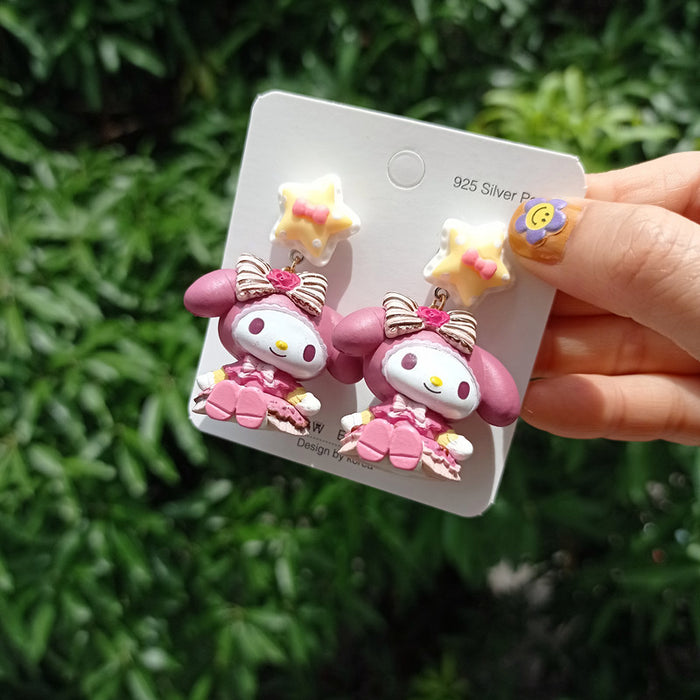 Wholesale Children' s Dream Cute   cosplay Dress-up Maid  Funny Cartoon Earrings