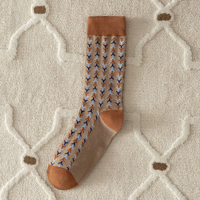 Wholesale Thick socks, mid tube stacking socks, thick retro cotton socks