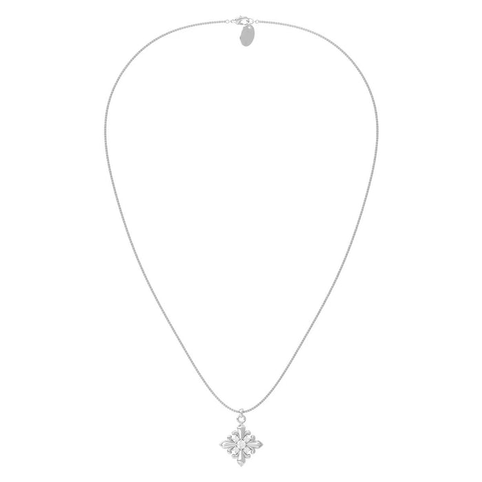 Wholesale Minimalist Iris Flower Pendant Necklace For Women Gold Plated Chic Gift Jewelry