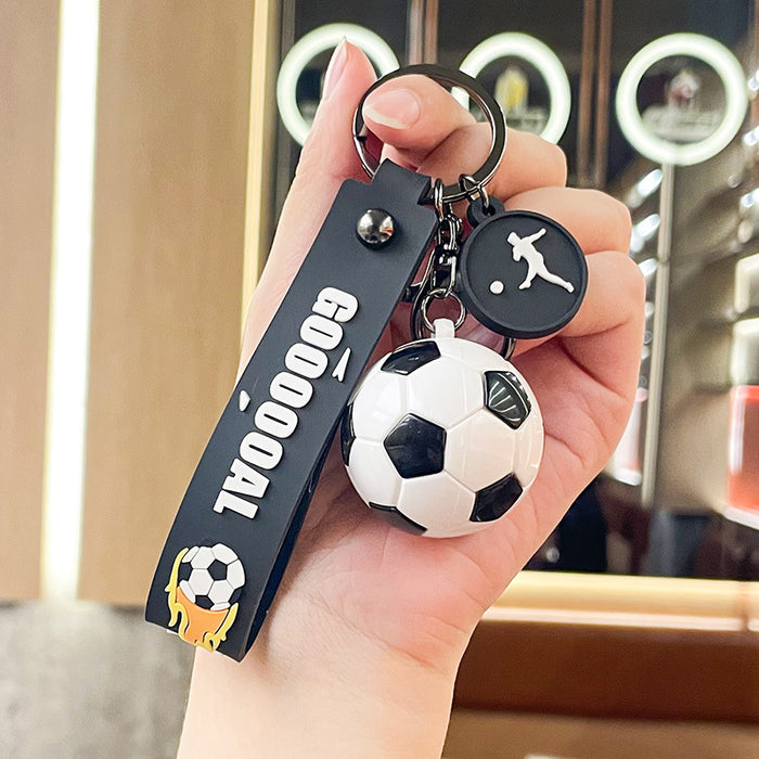 Wholesale Cartoon Doll Football Silicone Keychain JDC-KC-Benxin037