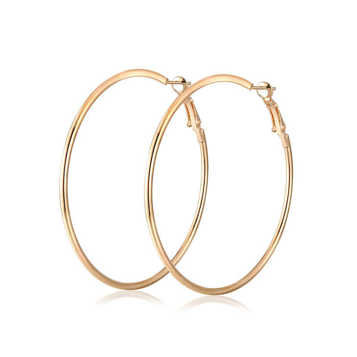 Wholesale   circle earrings earrings women's metal smooth earrings jewelry