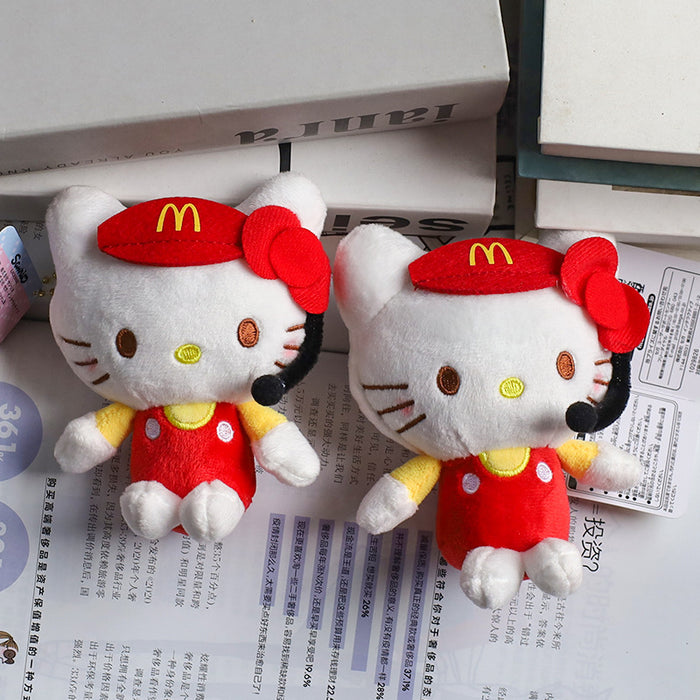 Wholesale Schoolbag Pendant Doll Cute  Cat Plush Doll Pendant Keychain