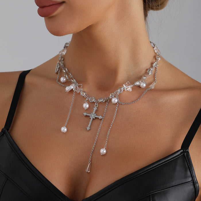 Wholesale Cross Five-Star Special-Shaped Necklaces