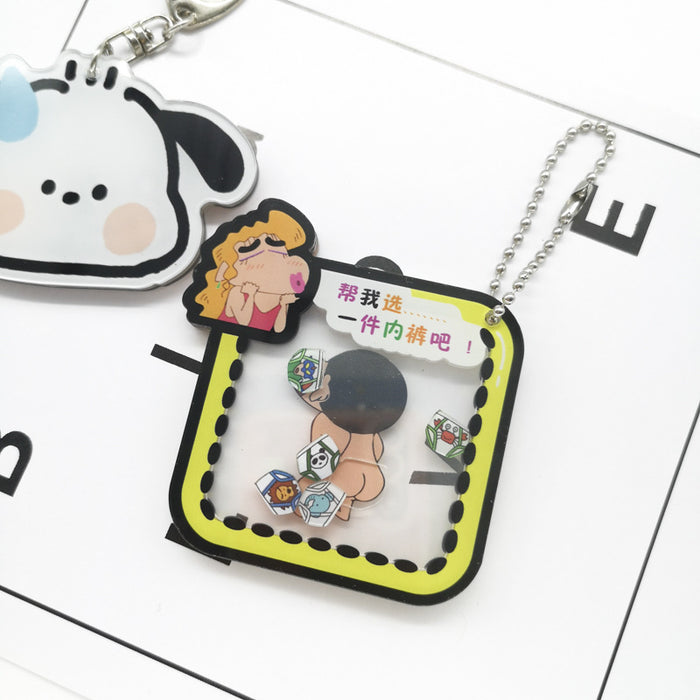 Wholesale Keychain Acrylic Decorative Bag Charm Small Accessories cartoon Keychain