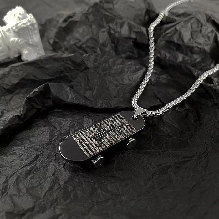 Wholesale Scooter pendant titanium steel necklace sweater chain versatile long sweatshirt chain accessory