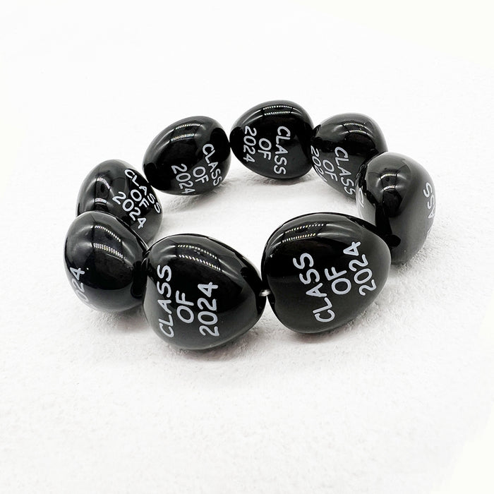 Wholesale Acrylic Imitation Nut Ribbon Knot Graduation Season Ribbon Wreath Necklace