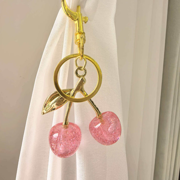 Wholesale Chic Acrylic Simulated Cherry Keychain Bag Charm Fashion Accessory