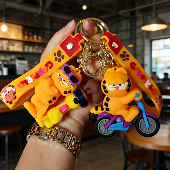 Wholesale Cute Cartoon Cat Silicone Keychain