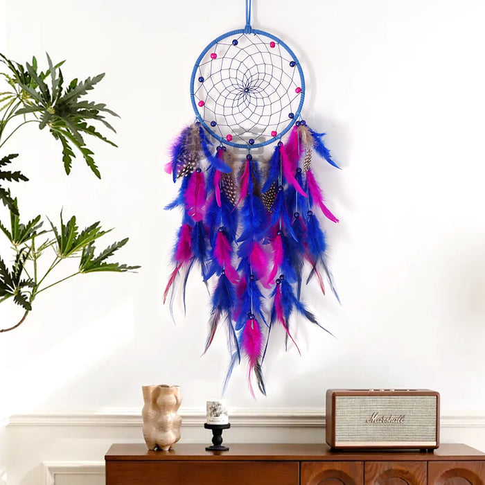 Wholesale Bohemian Style Feather Dreamcatcher Wind Chime Decorative Home Accent MOQ≥2