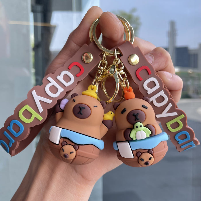 Wholesale Cute cross dressing keychain cartoon figurine pendant couple backpack hanging accessories car keychain wholesale