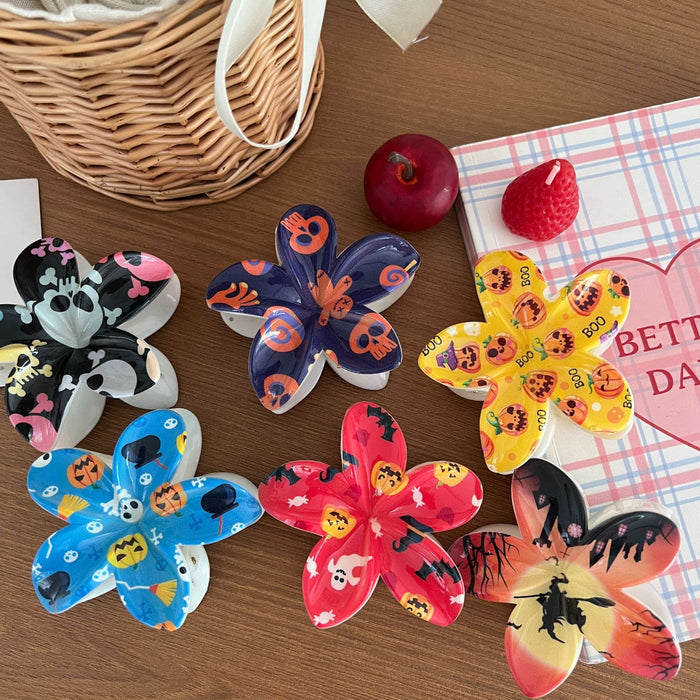 Wholesale  cute skull ghost print shark clip hairpin headdress