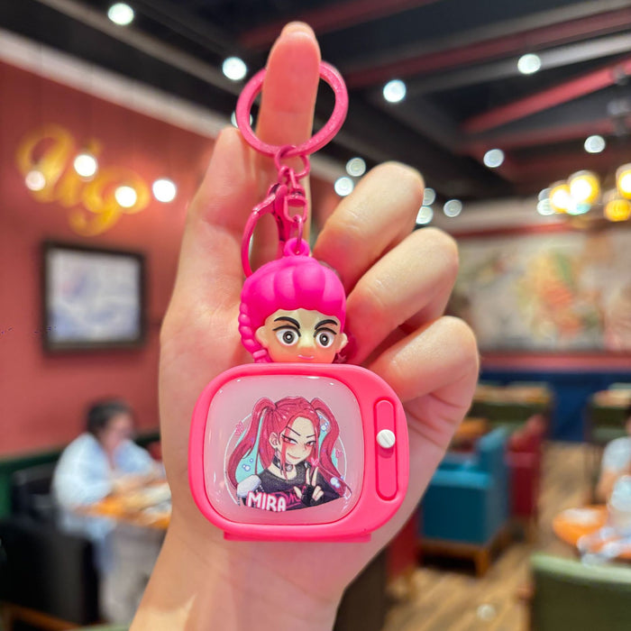 Wholesale Kpop Creative Light-Up TV Keychain